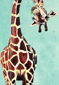 Handgjorda djur Bildmålning Skönhet Giraffe Konst på kanfas för hemvägg Dekoration Support Drop Shipping