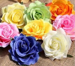 DIY Artificial Rose Flower Head Silk Flower For Wedding Corsage Flip-Flops Headdress Bouquet Accessories 11.5cm 100pcs/lot G628