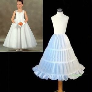 Novo três círculo círculo crianças criança vestido slip branco vestido bola flor menina vestido acessórios de casamento anágua