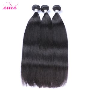 Brazylijski Dziewiczy Human Włosy Wyplata Wiązki Top 8a Nieprzetworzone Peruwiański Malezyjski Indian Kambodżańscy Proste Remy Hair Extensions Natural Black