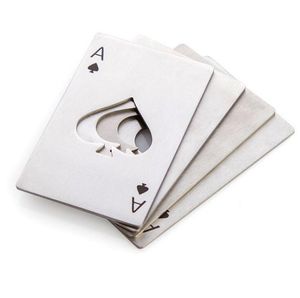 Novelty creative Hot Stylish Poker Playing Card Beer Bottle Cap Opener Ace of Spades Bar Tool Soda Bottle Cap Opener tool Gift