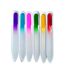 5.5''/14cm Brand Quality Durable Crystal Glass File Buffer Nail Art Buffer Files Multicolor For Manucure UV Polish Tool Nail File ZA1480