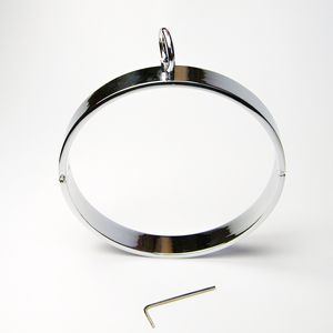 Collar ze stali nierdzewnej Bondage Collar CBT Zabawki Fetysz Slave Ograniczniki Pasek Gear Na Dorosłych Sex Neck Ring Bdsm