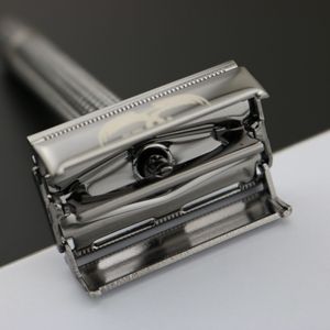 Maquinilla de afeitar de seguridad clásica de doble filo WEISHI, aleación de cobre negro perla 9306-C embalaje Simple de alta calidad 1 unids/lote nuevo