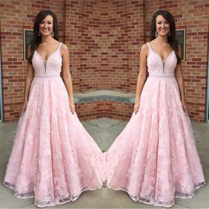 Heißer verkauf neue rosa abendkleid eine linie spitze mädchen formale festzug abendgesellschaft kleid nach maß plus größe