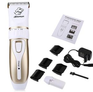 US Plug BaoRun P3 Professional Rechargeable Pet Electric Hair Clipper Cutter with Grooming Trimming Kit for Pet