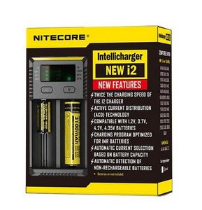 100% Original Nitecore Ny I2 Digichaddare LCD Display Batteriladdare Universal Nitecore i2 Laddare VS Nitecore i2 D2 D4 UM10 UM20 gratis frakt