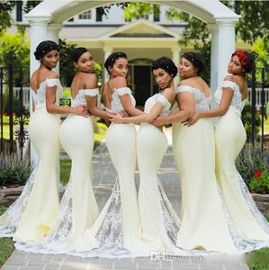 Gelinlik Güney Afrika Seksi toptan satış-Ucuz Ama Lüks Dantel Seksi Güney Afrika Nedime Elbiseler Örgün Düğün Konuk Elbise Fermuar Kapalı Omuz Kat Uzunluk Dubai