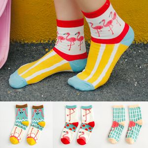 Großhandels- 2016 neue Herbst-beiläufige Baumwollsocken-Frauen-Reihen-Harajuku Kawai nette Frauen-Socken-freies Verschiffen