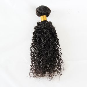 Obearbetat Virgin Brasilianskt Mänskligt Hår 1st Yvonne Brasiliansk Kinky Curly Hair Natural Black Curly Weave Human Hair, No Shedding, Tangle Gratis