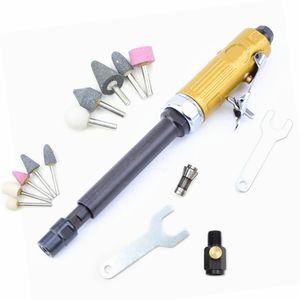 extension rod pneumatic engraving power tools air carve tool wind grinding machine air grinder miller sanding polishing with 10pcs grinde bits