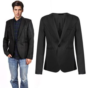 All'ingrosso - Nuovi uomini formali slim fit blazer tailleur cappotto da lavoro top per feste di nozze giacche hombre grigio nero