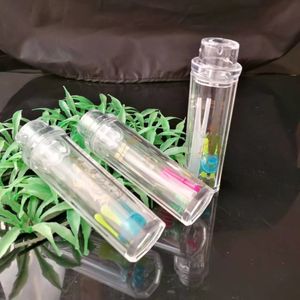 Nya små akrylhoppningar Bongs Tillbehör Glasrökande rör Färgglada mini Multi-färg Handrör Bästa sked Glas