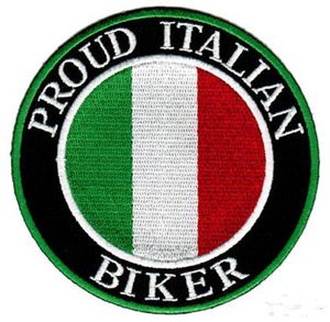 Patch orgulhoso de motociclista italiano use ferro costurar na jaqueta e diferença t-shit ou chapéu