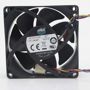 1 PCS COOLER MASTER Fan FA08025M12LPA DC 12V 0.45A 8025 8CM 4 Pin