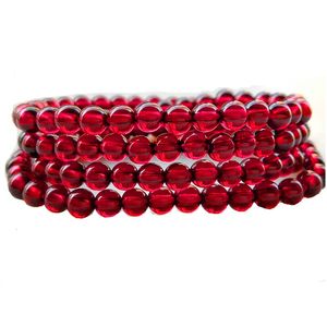 Collezione 4 cerchi braccialetto di granato rosso vino naturale modelli femminili braccialetto multi-anello di granato rosso regalo di perline di trasferimento di cristallo