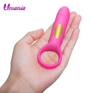 Rechargeable 10 Modes Strong Vibrating Cock Ring Waterproof Silicone Clitoral Bullets Sex Vibrator for Couple Sex Toys for Men Y1892106