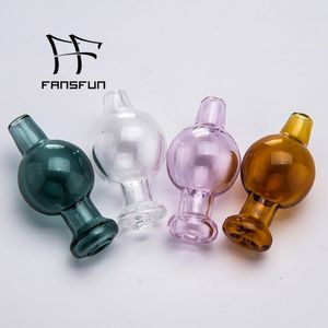 Assorted Color Smoke Glass Bubble Carb Cap od 20mm Dome Fit Quartz Banger Nails med 21.5mm Bowl Dab Rigs Bongs