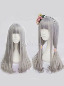Wigs Light Grey Long Straight Synthetic Hair Wigs