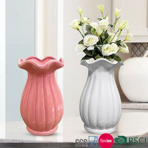 12 * 12 * 20 cm vaso de flor de cerâmica linda jardiniere casa decoração vasos cerâmicos lacework flor titular