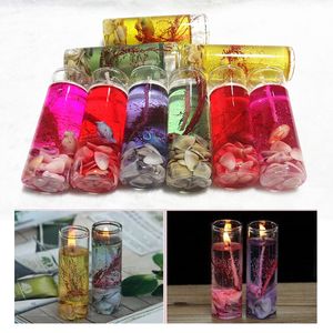Creative Colorful Jelly Ocean Environment Crystal Wax Transparent Glass Candle DIY Family Ornaments Celebration Wedding Banquet