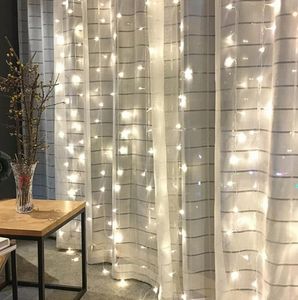 Waterfall Curtain Lights LED Icicle String Light Wedding Party Home Christmas Backdrops Decoration Copper Wire LED lamp beads