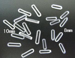 (8 mm, 10 mm) 100 stks / partij heldere rubberen stop, fixeer de schuifbrieven en schuif charmes op de armband polsband