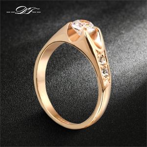 Cubic Zirconia Wedding RingRose Gold/Silver Tone CZ Stone Engagement Rings Jewelry For Men And Women Wholesale DFR249