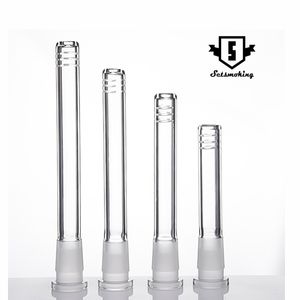 Sigara Aksesuarları Cam Downstem Difüzör/Redüktör 19mm ila 14mm Aşağı Tüp 6 Kesim Cam Bong SKGA233 için Açma Sonu