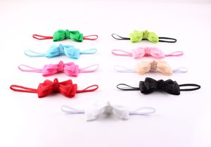 Wholesale new bows resale online - new fashion solid children hair accessories head bands for baby girls hair bows elastic