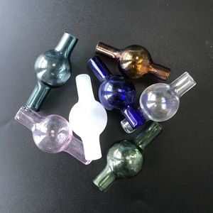 Universal Color Colored Glass Bubble Carb Cap Akcesoria do palenia Okrągła Kopuła kulkowa dla Quartz Termal Banger Nail DCC09