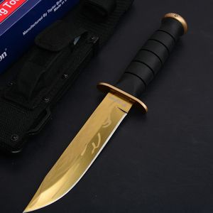 NY SW SMITH CKSUR2 Fixat Blade Knife Gold Blade 440C Outdoor Camping Hunting Survival Pocket EDC Utility Tools With Nylon Sheath Rescue Knife Knife