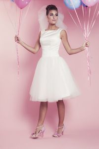 Długość kolan vintage satynowa tiul krótka suknie ślubne bez rękawów proste nieformalne przyjęcie ślubne suknie ślubne