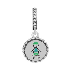 Pandora Bracelet Charms Silver 925ジュエリーボーイスティックフィギュアダンチチャームミックスエナメルビーズのジュエリー作り