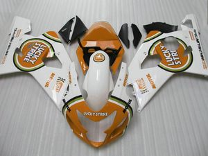 Livre personalizado kit faring para SUZUKI GSXR600 GSXR750 04 05 K4 aftermarket GSX-R600 / 750 2004 2005 carenagens laranja branco conjunto NW37