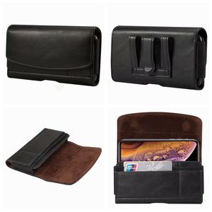 Horizontal Sheep Leather Cases For Iphone 15 14 Plus 13 12 11 XR XS MAX 10 X 8 7 Samsung Galaxy S23 S22 S21 Note 20 Hip Clip Holster Buckle Elastic Belt Business Men Pouch