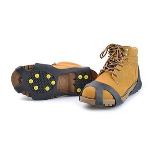 10 Nieten Universal Eis Schnee Schuh Spikes Griffe Stollen Steigeisen Winter Klettern Camping Rutschfeste Schuhe Abdeckung S M L XL größe