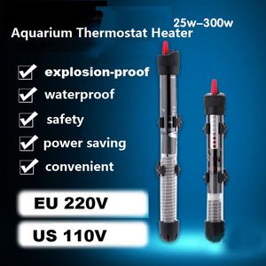 Riscaldatore per acquario Termostato Riscaldatori in vetro Accessori per acquari tropicali Regolatore di termostati per acqua EU US 25W 50w 100w 200w 300w