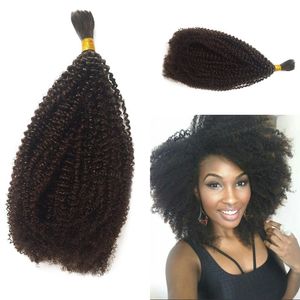 Moğol Toplu Saç Afro Kinky Kıvırcık Toplu Örgü İnsan Saç Uzantıları için 8-26 inç Stokta FDShine