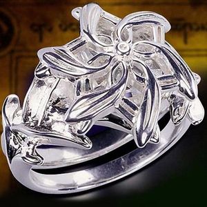 Fine Jewelry Women Real Soild Sterling Silver rings LOTR The Galadriel Nenya Zircon Ennagement Wedding Band Ring