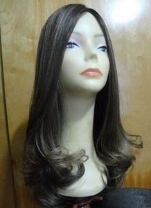 European Sheitel 23" Multidirectional Wig Medium Brown& Highlights 10-4