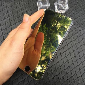 Kleurrijke leuke spiegel getemperde glazen schermbeschermer voor iPhone plus s plus S SE C x Volledige cover h beschermende film