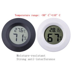 Mini LCD Dijital Yuvarlak Termometre Higometre Elde Taşıyıcı Sıcaklık Nem Metre Dondurucu Test Cihazı Dedektörü -50 ~+110 Derece