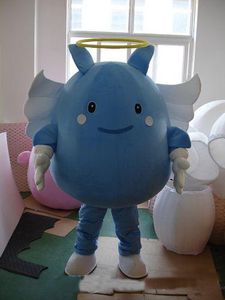 2018 Hot Sale Blue Angel Doll Fancy Dress Cartoon Adult Animal Mascot Kostym Gratis frakt