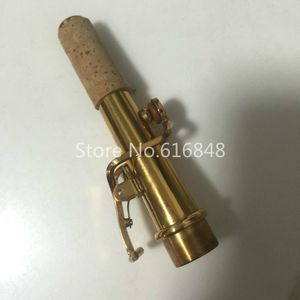 New Arrival Brass Material Soprano Saxophone Neck Gold Lacquer Surface Saxophone Connector Musical Instrument Accessories 16.8mm