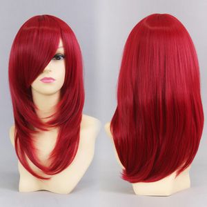 Wine Red Naruto Uzumaki Karin Hair Synthetic Women Party Cosplay Full Wig