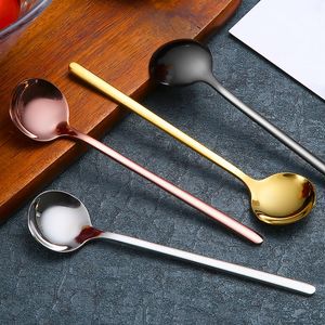 Mini Coffee Spoon Stainless Steel Tea Spoon Gold Stirring Teaspoon Bar Restaurant Kitchen supplies Christmas Birthday Party Utensil WX9-873