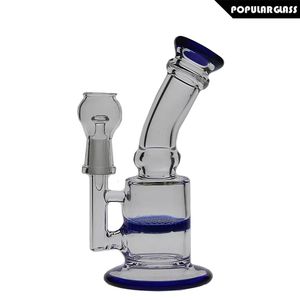 Saml 16.5 cm de altura plataformas de petróleo cachimbohs honeycomb perc dilam a tubulação de água de fumo tubos de vidro menor tamanho conjunto 14.4mm pg5017