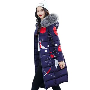 Beide Seiten können Winterjacke Frauen mit Pelzkragen mit Kapuze Damen Mantel Mäntel langen Parka 2018 hochwertige weibliche Parkas S18101504 tragen