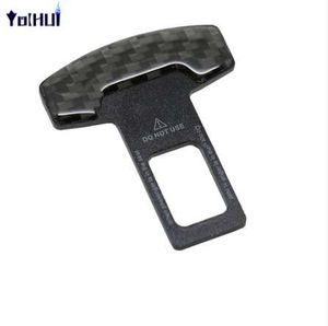 2pcs Universal Vehicle Mounted Carbon Fiber Car Safety Seat Belt Buckle Clip Car-Styling